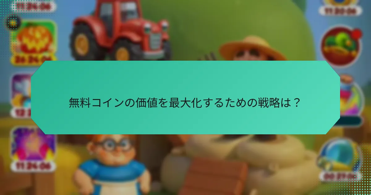 無料コインの価値を最大化するための戦略は？