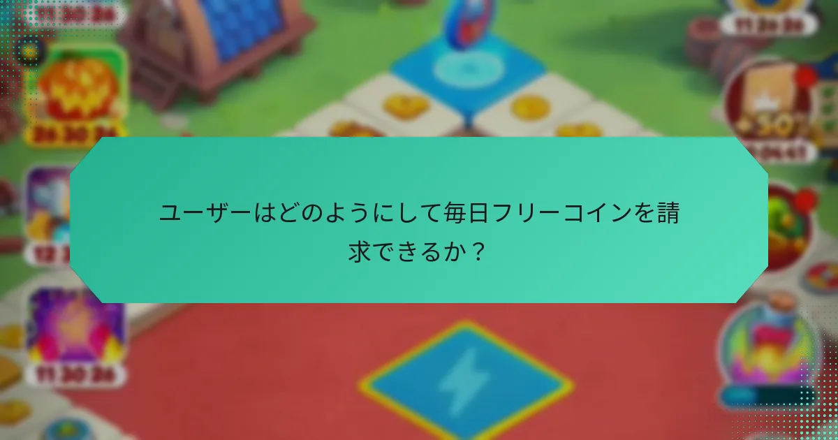 ユーザーはどのようにして毎日フリーコインを請求できるか？